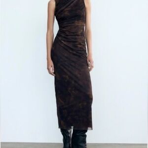 Zara Brown Maxi Dress